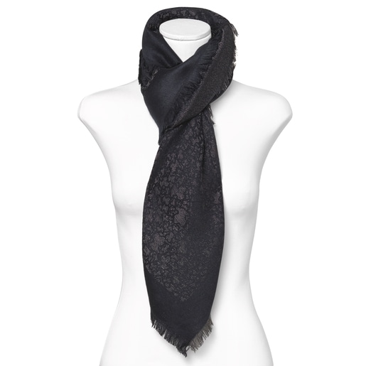 Черный жаккардовый шарф Kaos Mini