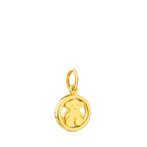 Camille Pendant in Gold with little Bear motif
