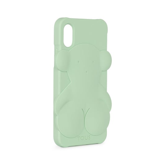 Funda de mòbil iPhone X Rubber Bear de color verd
