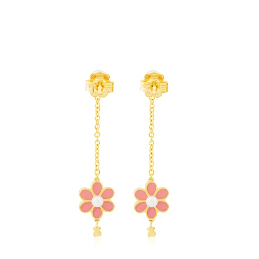 Vermeil Silver Happy Moments Earrings with Pearl and Enamel