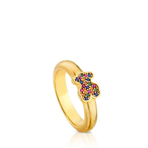 Vermeil Silver Gen Ring with Sapphire - Tous | TOUS