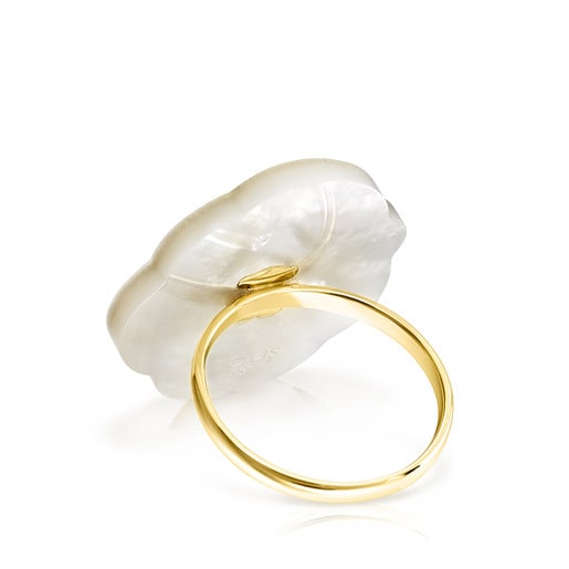 Gold and Mother-of-Pearl Rosa de Abril Ring