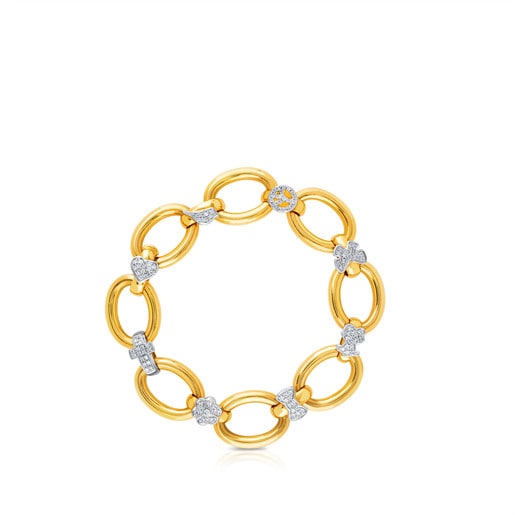 Gold Gen Bracelet with Gold and Diamond