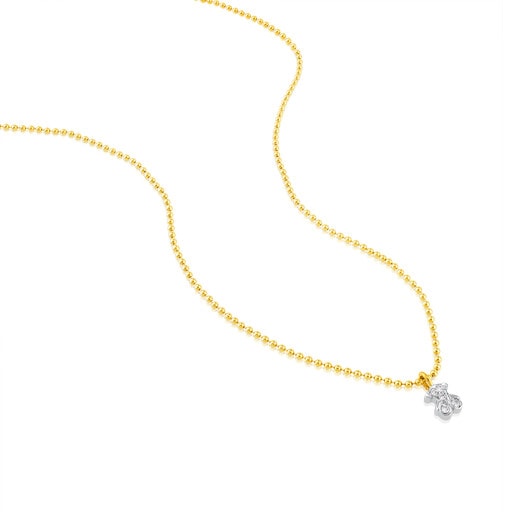 White Gold Necklace with Diamonds TOUS Puppies | TOUS