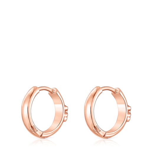 Aros TOUS Basics oso con ba o de oro rosa 18 kt sobre plata