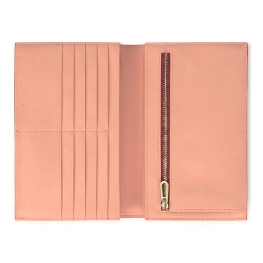 Portefeuille New Dorp moyen rouge et rose