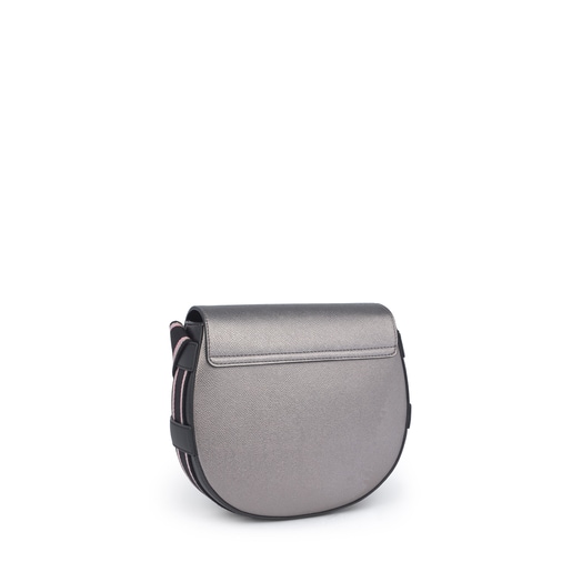 Bandolera New Essence gris plateado