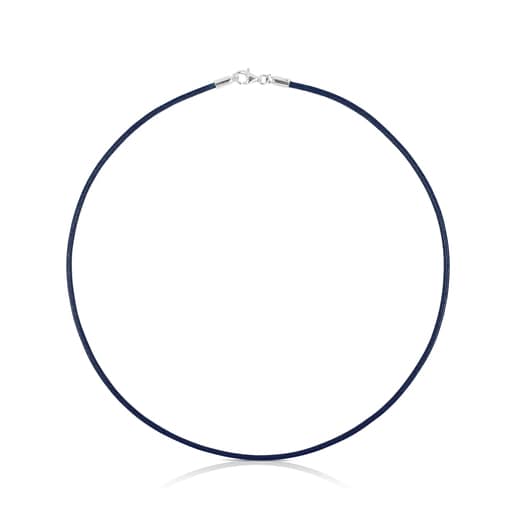 Blue 2 mm Leather TOUS Chokers Choker