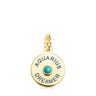 Vermeil Silver TOUS Horoscopes Aquarius Pendant with Turquoise
