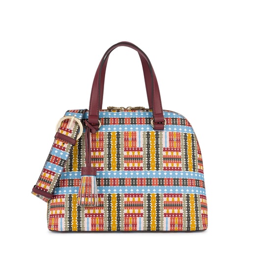 حقيبة بولينج Alicya باللون العنابي وألوان متعددة