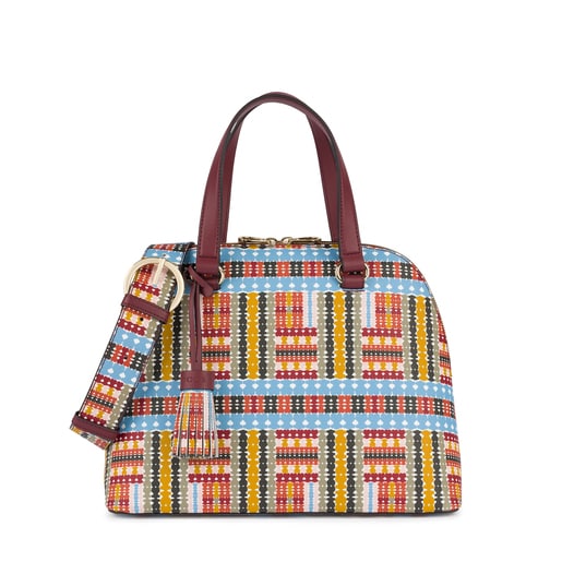 Sac bowling Alicya multicolore et bordeaux