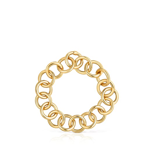 Bracciale ad anello con placcatura in oro 18 kt su argento Hold