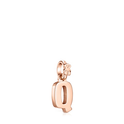 Colgante Alphabet letra Q con baño de oro rosa de 18 kt sobre plata