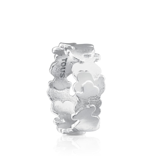 Silver TOUS Hill Ring Bear motif 0,9cm.
