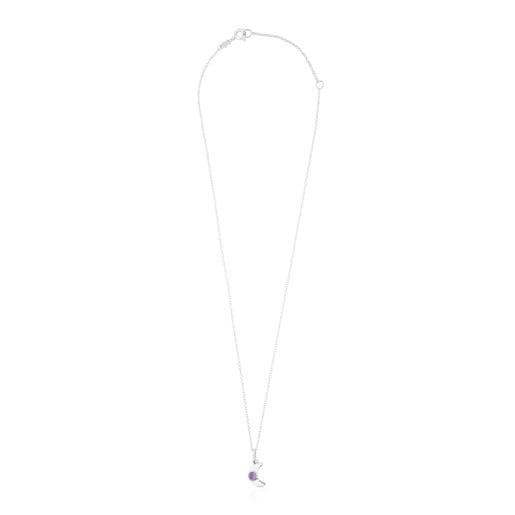Silver Super Power Necklace with Amethyst