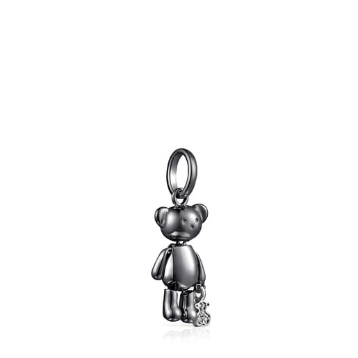 Small Titanium Teddy Bear Pendant with Diamonds – Limited Edition