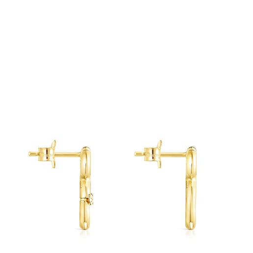 Gold Hold Bear Earrings | TOUS