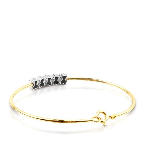 Gold Icon Gems Bracelet with Diamonds and five Bear motifs