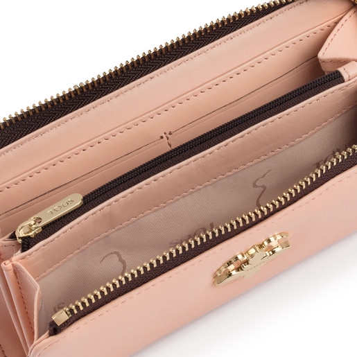Medium pink Leather Liz Wallet