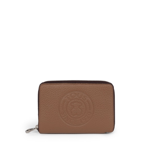 Small brown Leather New Leissa Wallet | TOUS