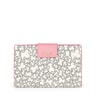 Medium beige and fuchsia Kaos Mini wallet