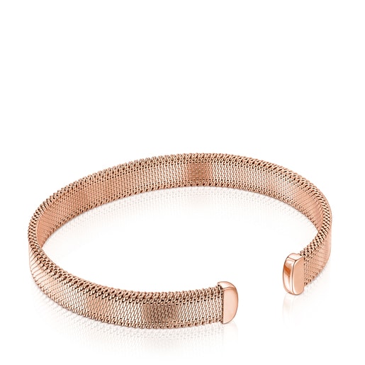 Armband Mesh aus IP-Stahl in Rosa