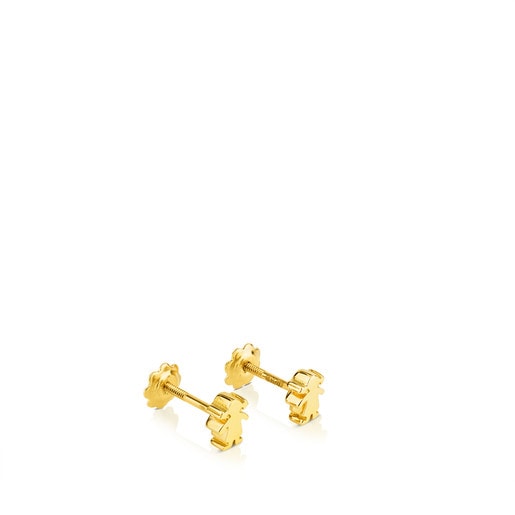 Gold Earrings Girl motif. Stud lock. TOUS Basics | TOUS