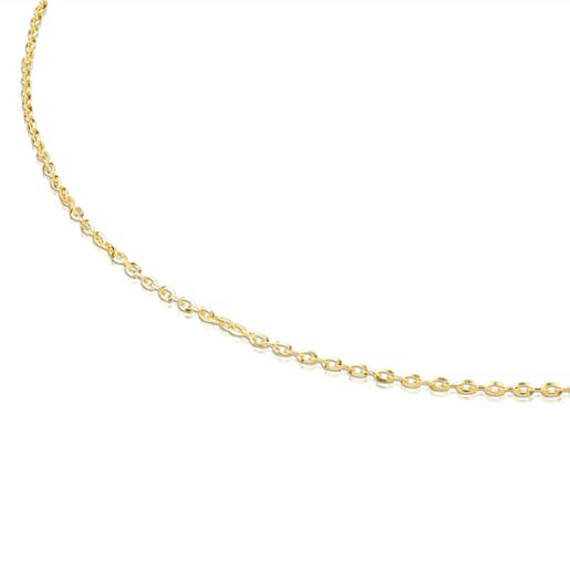 Enge Halskette TOUS Chain aus Gold, 45 cm lang mit ovalen Gliedern.