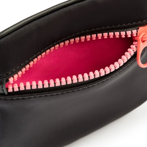 Black Nylon Claveli Change purse