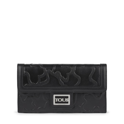 Medium black Leather TOUS Icon Wallet