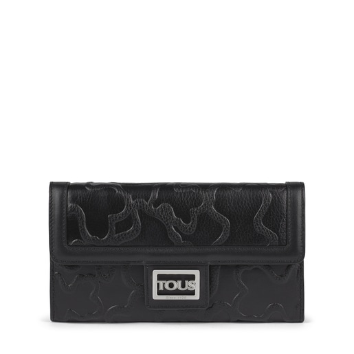 Billetera mediana Tous Icon de piel negro