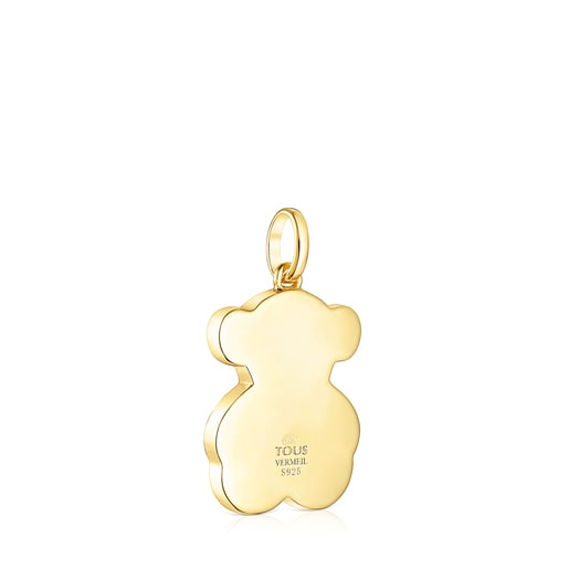 Large Melissa Ely X TOUS pendant in vermeil silver and mother-of-pearl