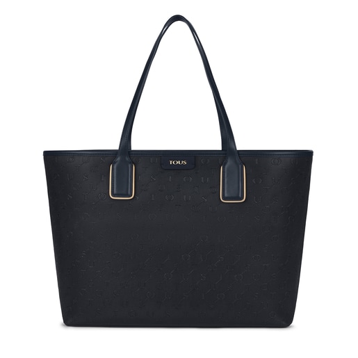 Large navy blue Script Day Tote bag