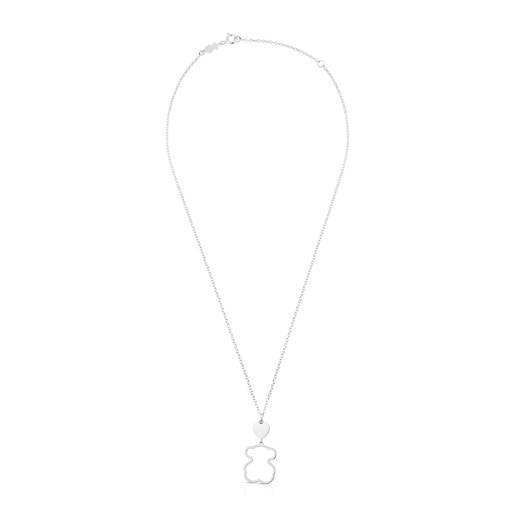 Silver TOUS New Silueta Necklace Bear motif