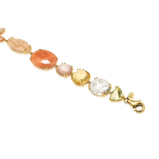 TOUS Vita Necklace in Gold with Diamonds and Gemstones 42cm.