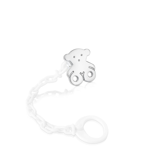 Silver Sweet Dolls small bear Pacifier clip | TOUS