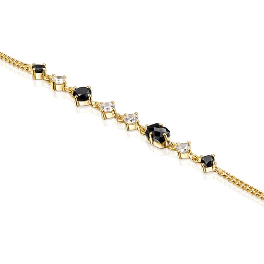 Bracelet Glaring en Argent Vermeil avec Onyx et Zircon