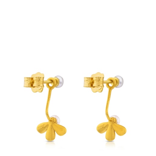 Gold Happy Moments Earrings with Pearl