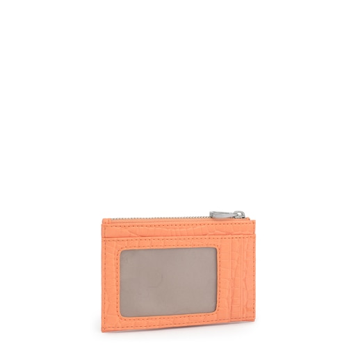 Oranžová exotická peňaženka na drobné a karty Dorp