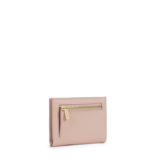 Small pink Leather Odalis Wallet