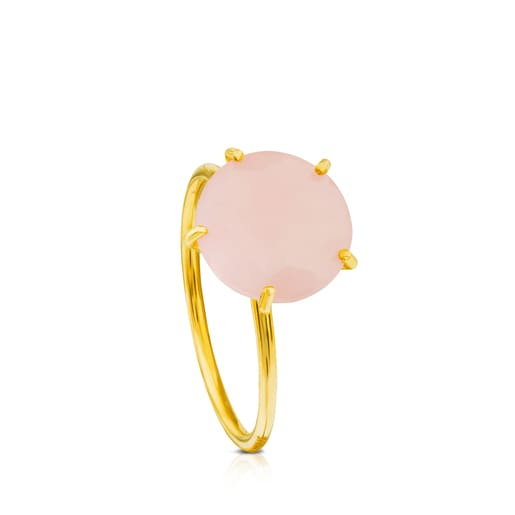 Ring Ivette aus Gold mit rosa Opal