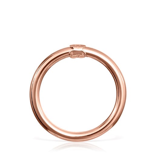 Крупное кольцо Hold из розового серебра Vermeil
