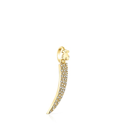 Gold TOUS Good Vibes cornucopia Pendant with Diamonds | TOUS