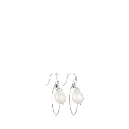 Silver Verona Earrings with Pearl