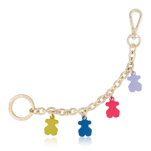 Kroužek na klíče Bears Unique Chain v pistáciové/lila barvě