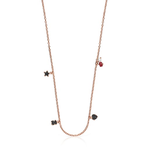 Pulsera motif de plata vermeil rosa sales