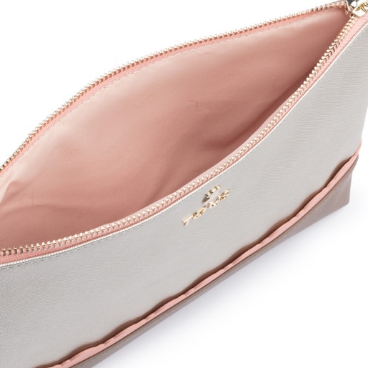 Silver-pink colored Carlata Clutch bag