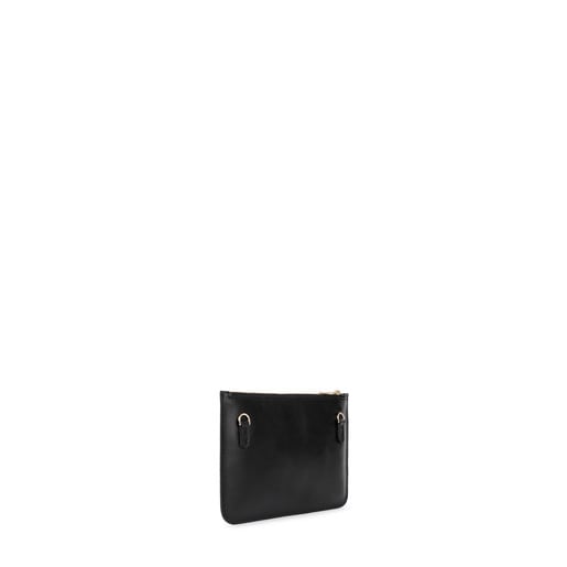 Mini Black Leather Enara Crossbody bag