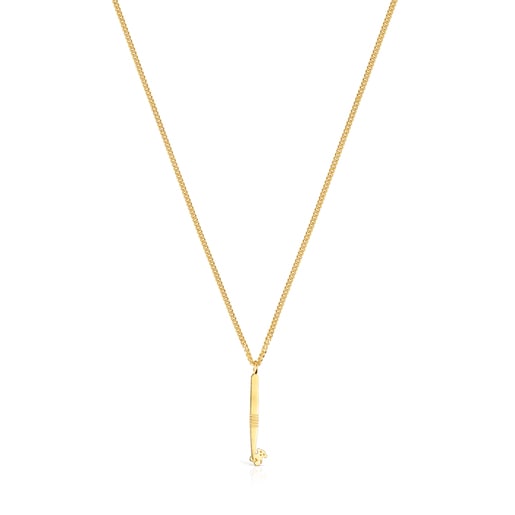 Collar Job pinzas con baño de oro 18 kt sobre plata
