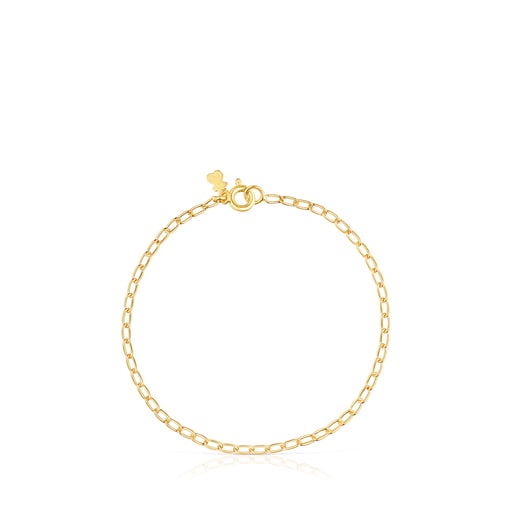 Pack Pulseras TOUS Chain de ba o de oro 18 kt sobre plata y Plata Dark Silver